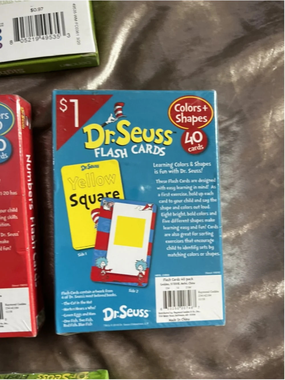 3 Dr. Seuss Flash Card Lot NUMBERS ABC’s & WORDS COLORS & SHAPES &1 SIGHT WORDS